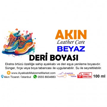 AKIN Ayakkabı ve Deri Eşya Yenileme Boyası (Ekstra Örtücü Özelliğe Sahip) 100 ml