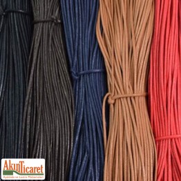 Yuvarlak Mumlu Ayakkabı Bağcığı  60 - 70 - 80 - 90 - 100 - 120 Cm (Paket / 72 Çift)