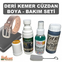 Deri Kemer & Cüzdan Bakım Seti - 4 Parça