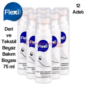 Flexicare Deri ve Tekstil Ürünleri İçin Beyaz Bakım Boyası - 75 ml (12 Adet / Kutu)