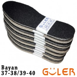 Güler Halı Taban 37-38/39-40 Siyah/Kahve 10 Düzine