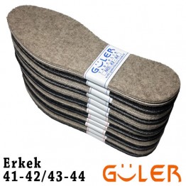 Güler Halı Taban 41-42/43-44 Siyah/Kahve 12 Çift