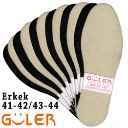 Güler Halı Taban 41-42/43-44 Siyah/Bej 12 Çift