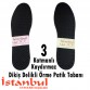 Dikiş Delikli Örme Patik Tabanı - Kaydırmaz (12 Çift / Paket)