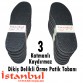 Dikiş Delikli Örme Patik Tabanı - Kaydırmaz (12 Çift / Paket)