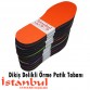 Dikiş Delikli Örme Patik Tabanı - 12 Çift - Renkli