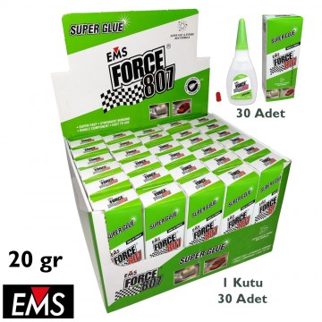 EMS FORCE 807 20 gr Hızlı Yapıştırıcı (30 Adet / Kutu)