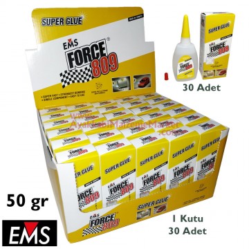 EMS FORCE 809 50 gr Hızlı Yapıştırıcı (30 Adet / Kutu)