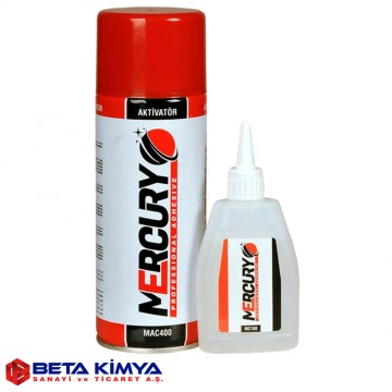 Mercury Hızlı Yapıştırıcı 100 ml + 400 ml Aktivatör (25 Adet / Koli)