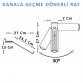 Kanala Geçme Dönerli Raf - Şeffaf