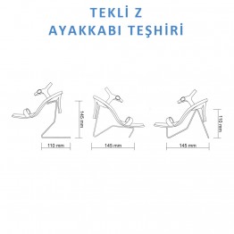 Tekli Z Ayakkabı Teşhiri (10 Adet / Paket)