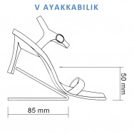 V Ayakkabı Teşhiri - Şeffaf - 20 Adet