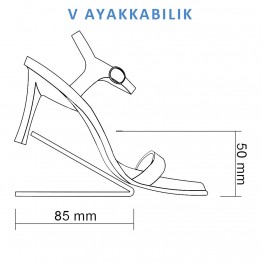 V Ayakkabı Teşhiri - Şeffaf - 20 Adet